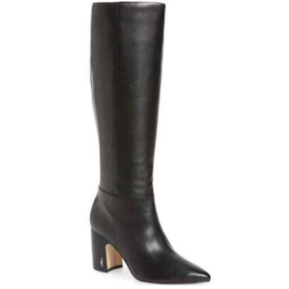 Sam Edelman Black Heeled Boots - Picture 1 of 7